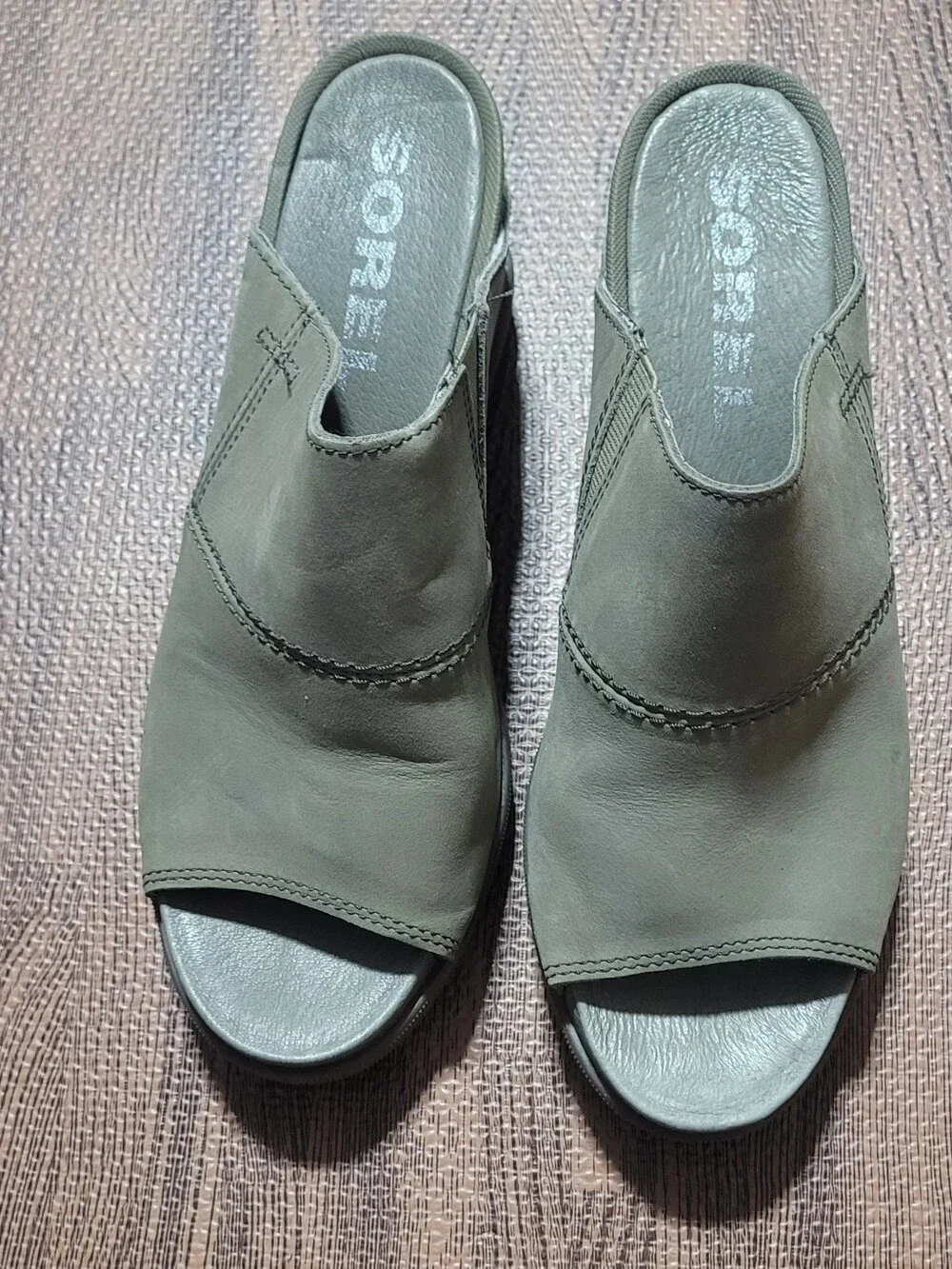 Sorel Joanie II Slide Wedge Sandals- Sage Sz 9